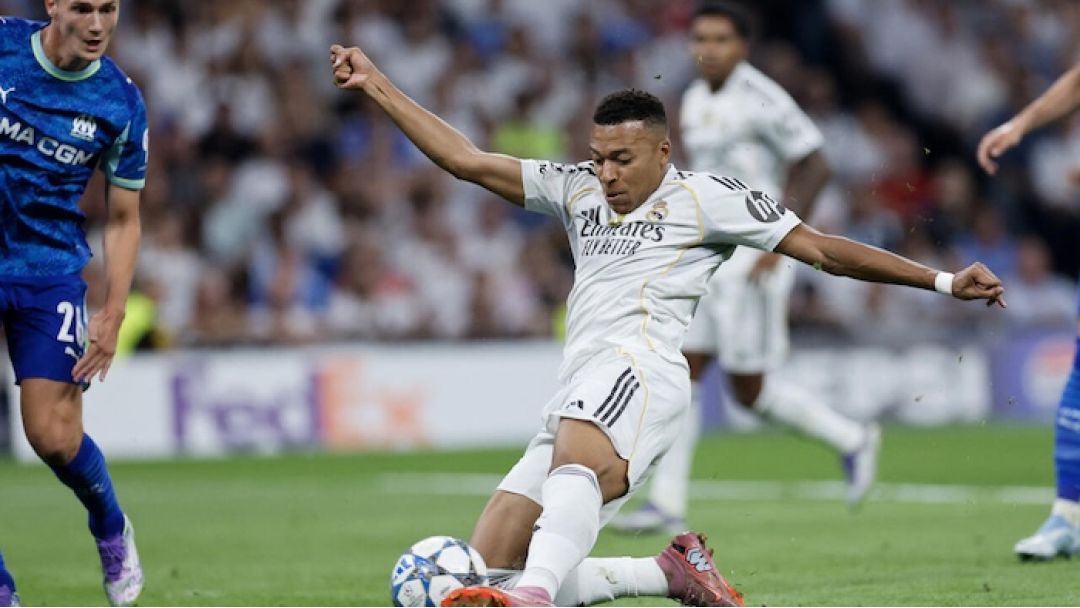 Featured image: Mbappé Nets Twice In Comeback Win Against Marseille At Bernabeu, Hits 50 For Real Madrid