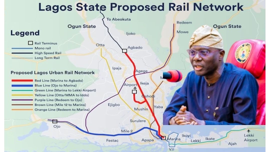 Lagos Za Ta Fara Gina Layin Jirgin Ƙasa Na Dala Biliyan 3 Da Zai Haɗa Marina Da Lekki A Watan Disamba