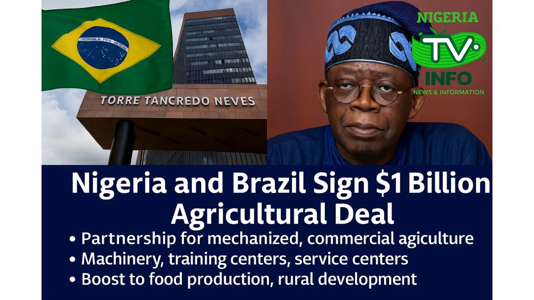Featured image: Nàìjíríà àti Brazil Fọwọ́sí Àdéhùn Agbẹ́ 1 Bílíọ̀nù Dọ́là
