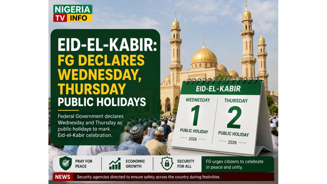 Gọọmenti Etiti Kwupụtara Wenezdee na Tọzdee Dị Ka Ezumike Eid-el-Kabir