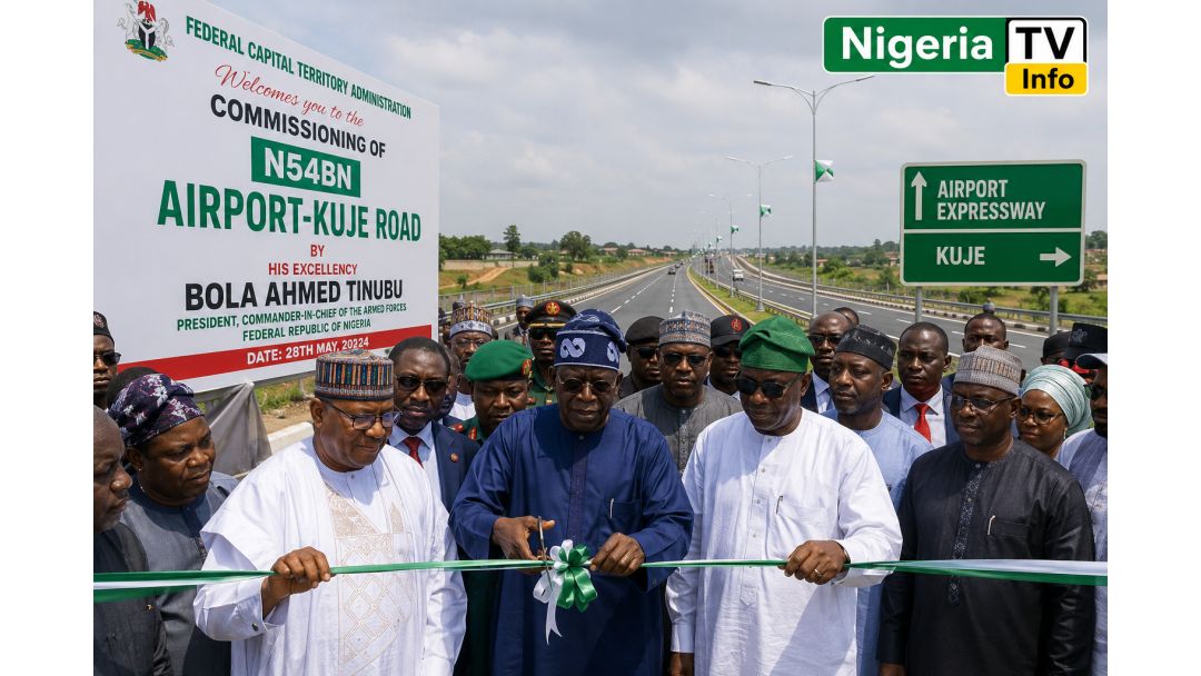 Featured image: Tinubu Commissions N54bn Airport–Kuje Road, Pledges Continued Investment in Satellite Towns