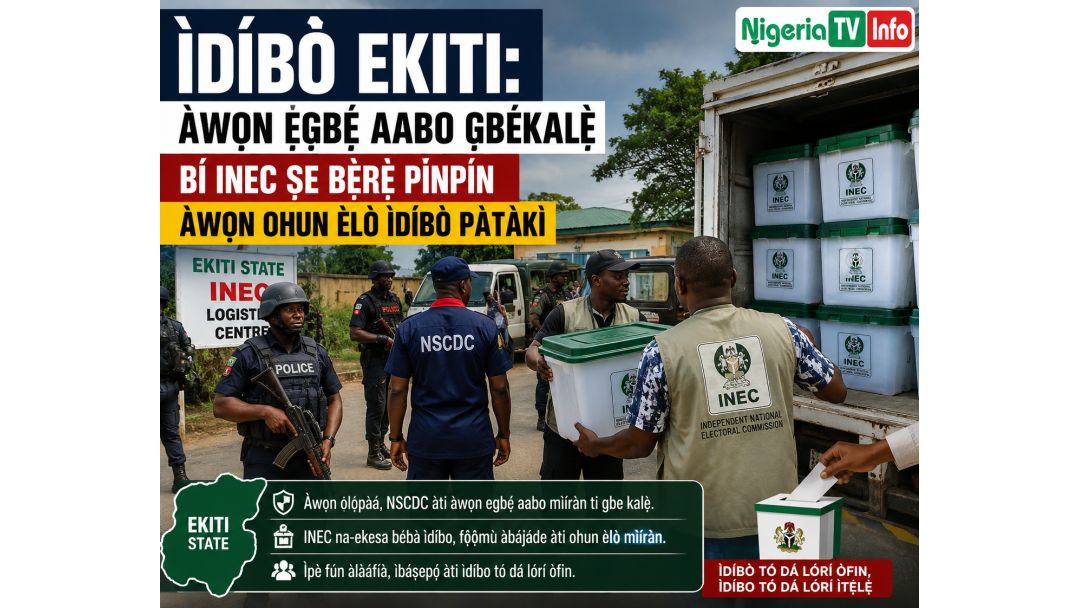 Ntuli Aka Ekiti: Ndị Nche Ebugharịla Ka INEC Na-ekesa Ngwa Ntuli Aka Dị Mkpa