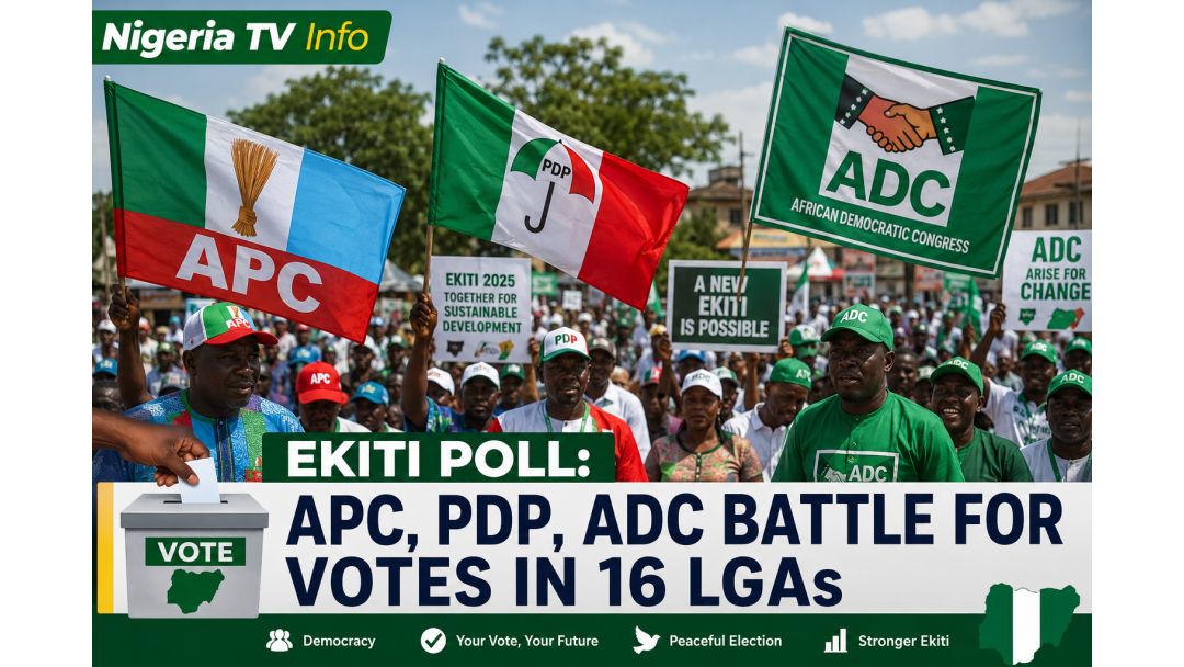Featured image: Ekiti Poll: APC, PDP, ADC Battle for Votes Across 16 LGAs